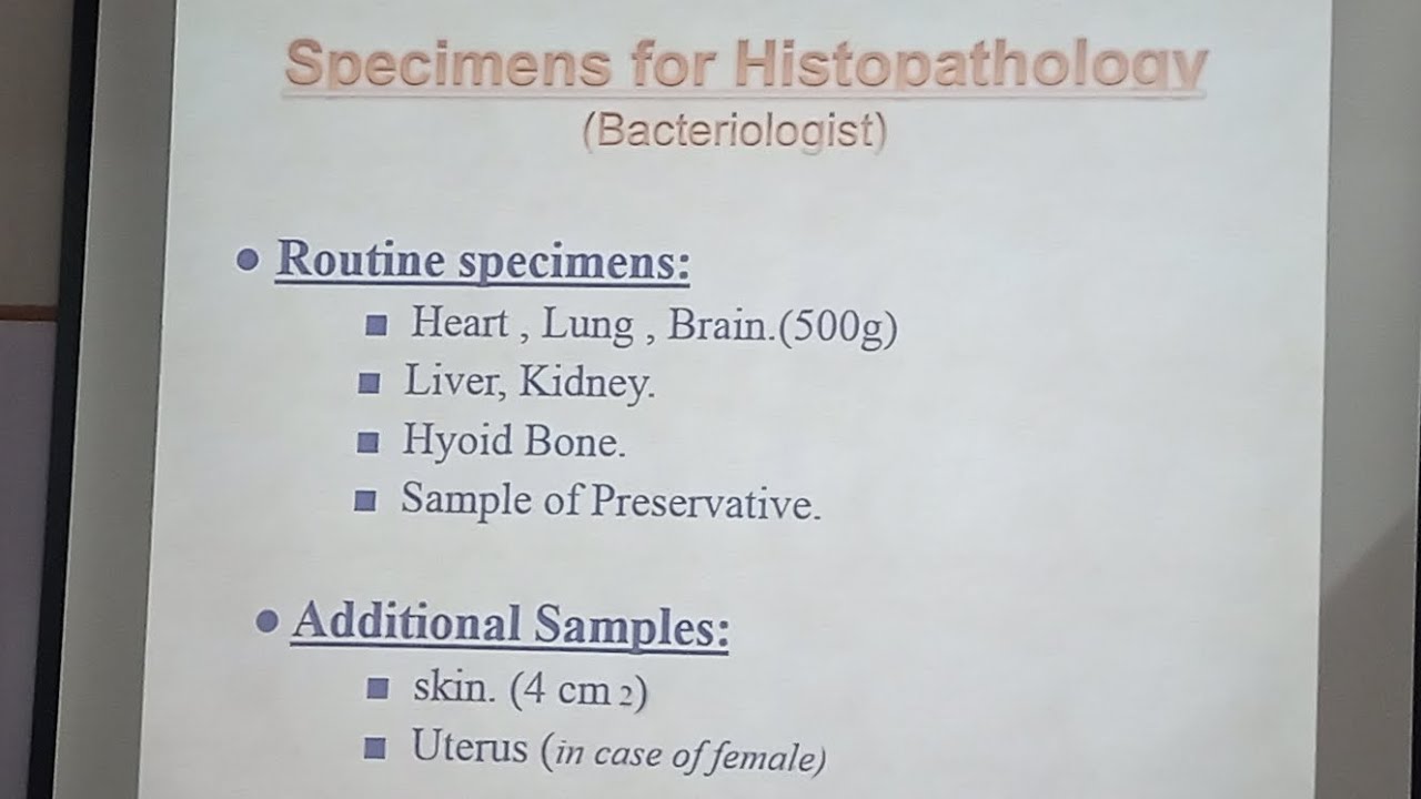 Forensic science and pathology 