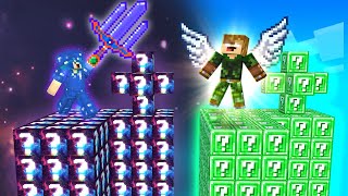 Ilhas ESMERALDA vs ILHA UNIVERSO | Minecraft Ilha Lucky Block