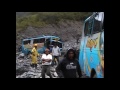 La carretera de la muerte (circuata bolivia) derrumbe