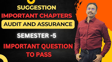 Audit and Assurance l Suggestion 2024 -25 l 5th Semester l #calcuttauniversity