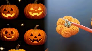 🎃How To Crochet a Halloween Pumpkin Step by Step Tutorial #✨🎃#crochettutorial #3d