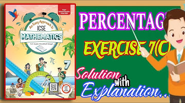 Percentage | Class 7 Maths | Chapter 7 Exercise 7 (C)| All solution with explanation