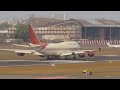 Air india boeing 747s one last time departure from mumbai iconic good bye wave post takeoff