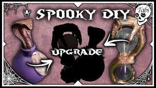 Modifying Halloween Items (Skeleton Hourglass & Snake Potion Bottle) | DIY Spooky Decor