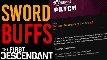 THIS UPDATE IS A MASSIVE BUFF AND SWORDS JUST GOT ALOT BETTER | The First Descendant