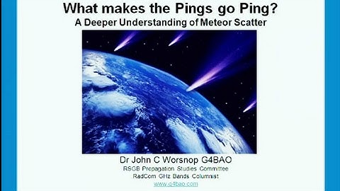 RSGB Convention lecture 2015 - What makes the pings go ping