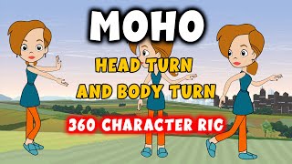 Head Turn and Body Turn - Character Rig 360 - ANIME STUDIO - MOHO PRO screenshot 5