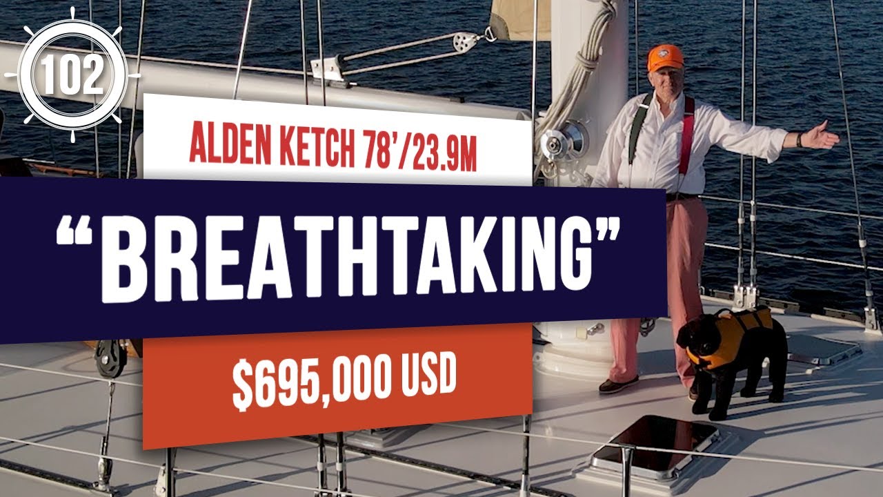 $695,000 BREATHTAKING BLUEWATER SAILBOAT - Alden Palmer Johnson 78 - EP102 #sailboattour