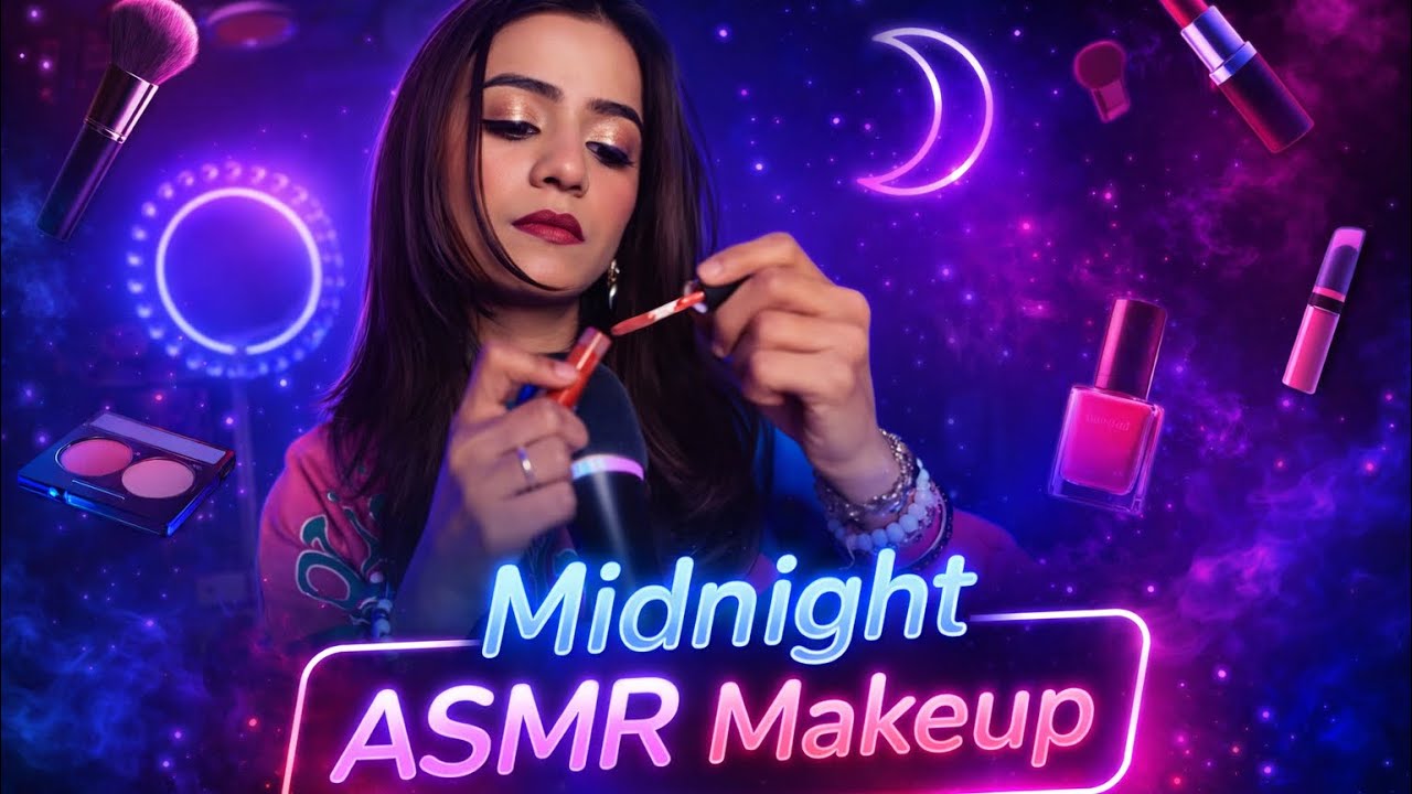 Midnight Besti’s Makeup ASMR 💄 💤#asmr #asmrsounds #asmrvideo #indianasmr #makeup #relax #tingles 