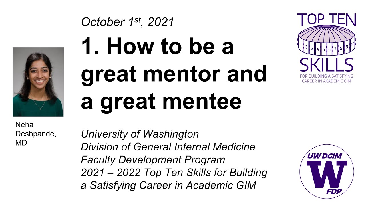 How to be a great mentor and great mentee - YouTube