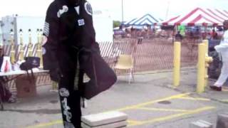 Grand Master, Marshall D. Bey, Concret Cinder Block Foot Smash.flv
