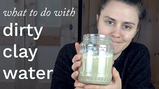 How to Dispose of Dirty Clay Water  Don't clog your pipes!  Pottery Studio Setup