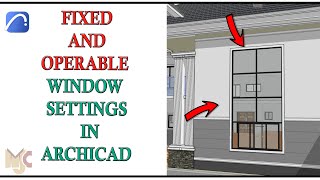 FIXED AND OPERABLE BIG WINDOW IN ARCHICAD