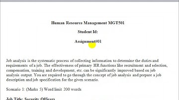 MGT 501  Assignment # 01 Solution Fall 2020 with Solution file