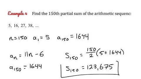 Arithmetic Sequences and Partial Sums