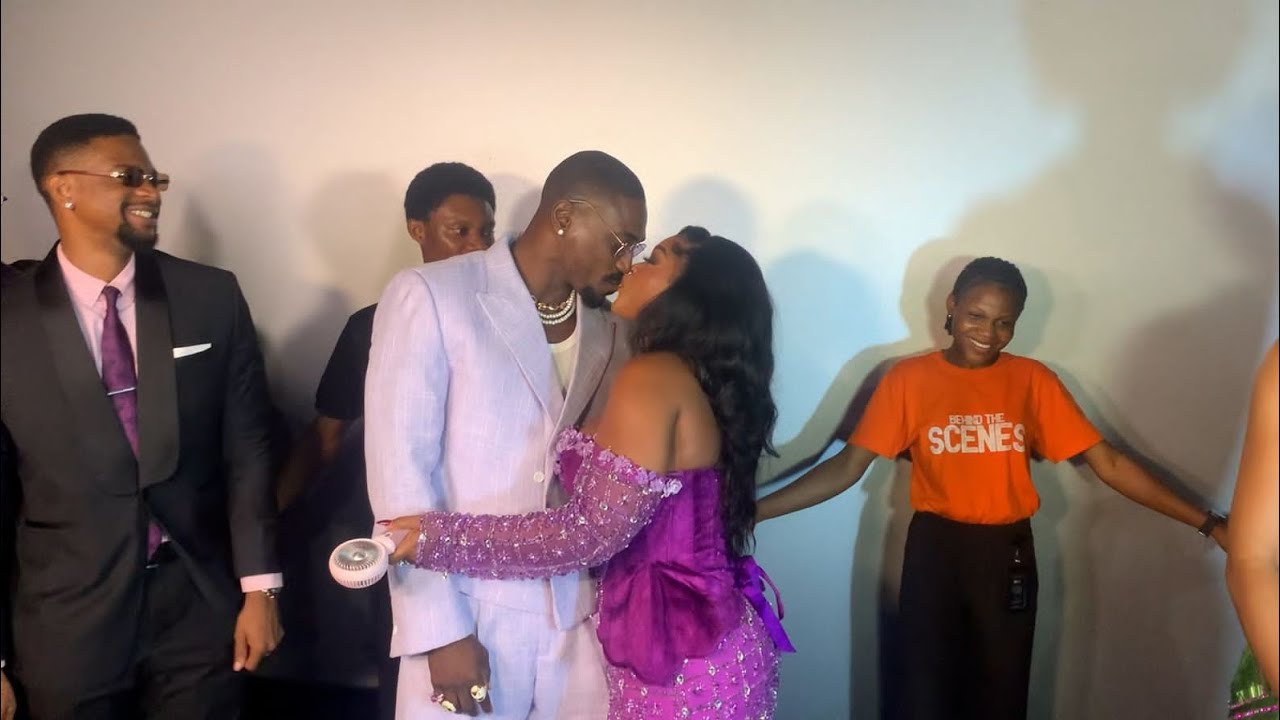 Amazing moment where Mercy Aigbe and Vine kissed at Everything is new again movie premiere