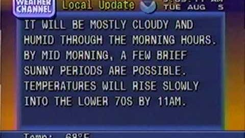 1997 The Weather Channel Local on the 8s
