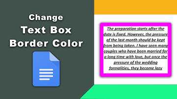 How to change text box border color in google docs