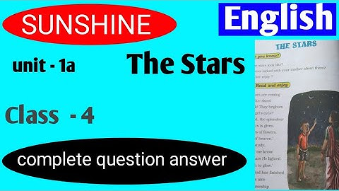 The stars | class 4 English textbook | jcert | Question & Answer | Unit 1a | @Atozstudypointpradeepsir