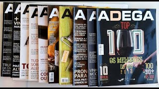 Coleção 35 Revistas adega  Ano 2013 a 2019 Amantes Vinhos