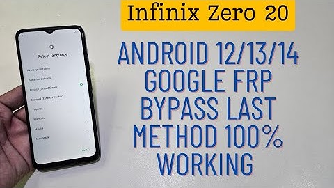 Infinix Zero 20 Latest Update Frp Bypass One And Only Method Work 100%