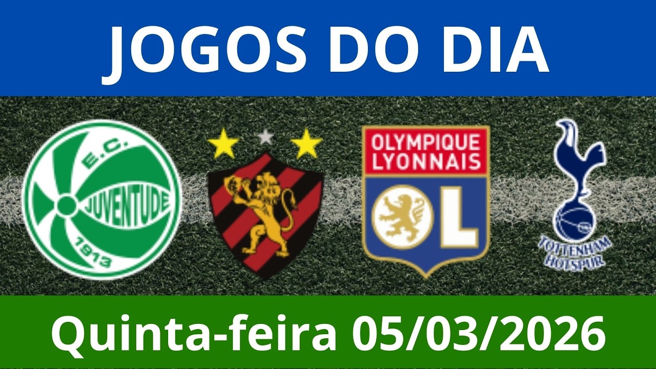 Jogos do dia | Copa do Brasil | Premier League | Libertadores | Sulamericana | 05/03/26