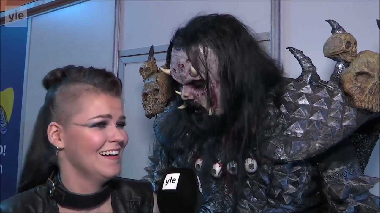 Saara Aalto ja Mr. Lordi Lissabonissa 2018