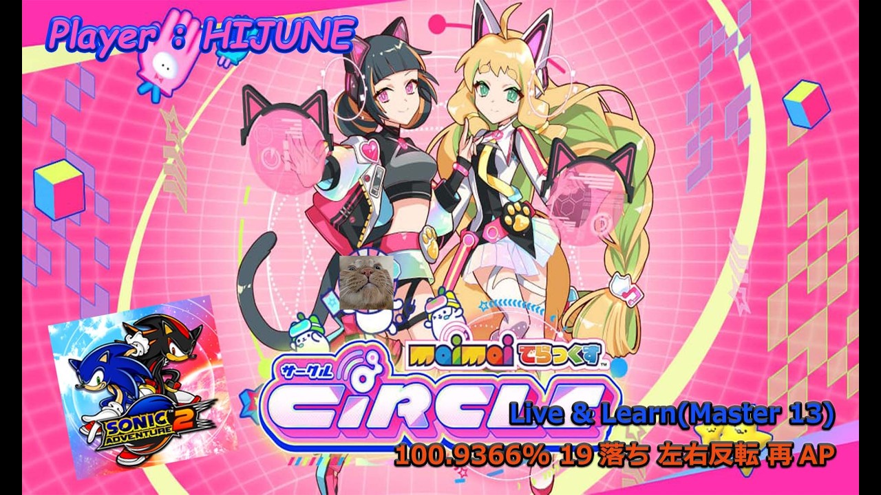 Maimai DX CiRCLE] Live & Learn(Master 13) 100.9366% 19落ち 左右