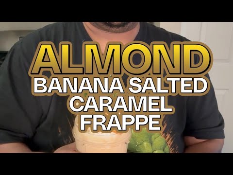 Almond Banana Salted Caramel Frappe