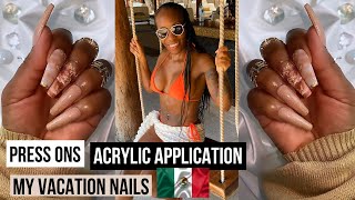 How to apply PRESS ON NAILS with ACRYLIC Powder screenshot 3
