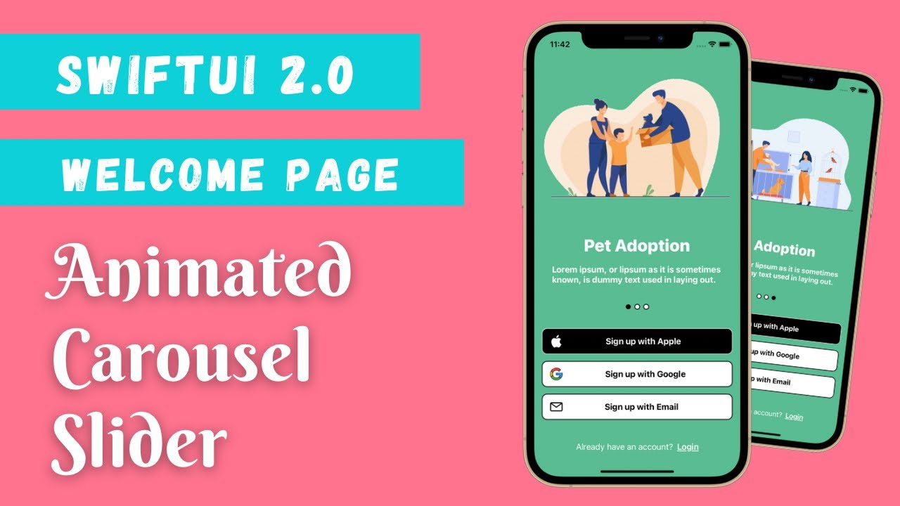 SwiftUI 2.0 Welcome Page -Custom Animated Carousel Slider|Page Indicator-SwiftUI Tutorials