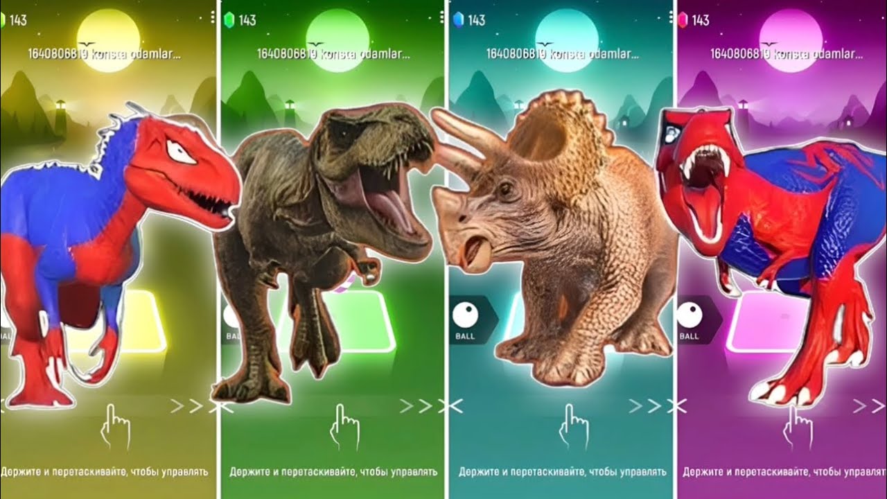 Dinosaur🦖 🆚 Dinosaur🦖 🆚 Begimot🦁 🆚 Dinosaur🦖 #tileshop #challenge #battle #coffindance #video #vs 