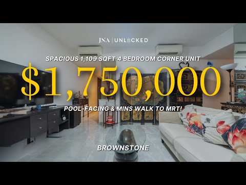 The Brownstone | Spacious 1,109 sqft 4 Bedroom Corner Unit | Pool Facing Home Tour