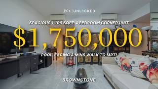 The Brownstone | Spacious 1,109 sqft 4 Bedroom Corner Unit | Pool Facing Home Tour