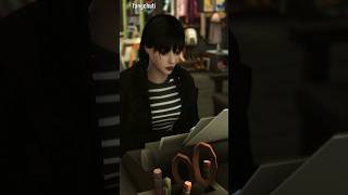 [The Sims4] #ASMR  Wednesday - Typewriter typing, rain sound | #shorts