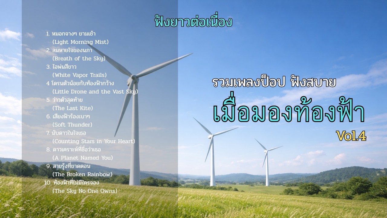 รวมเพลงป็อป เมื่อมองท้องฟ้า Vol.4 ☁️ พักหายใจไปกับเพลงฟังสบาย 