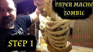 Making a paper mache zombie DIY zombie