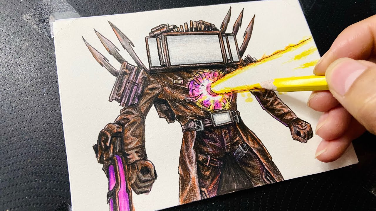 How to draw  titan tv man full power in skibidi toilet (fandom request2)