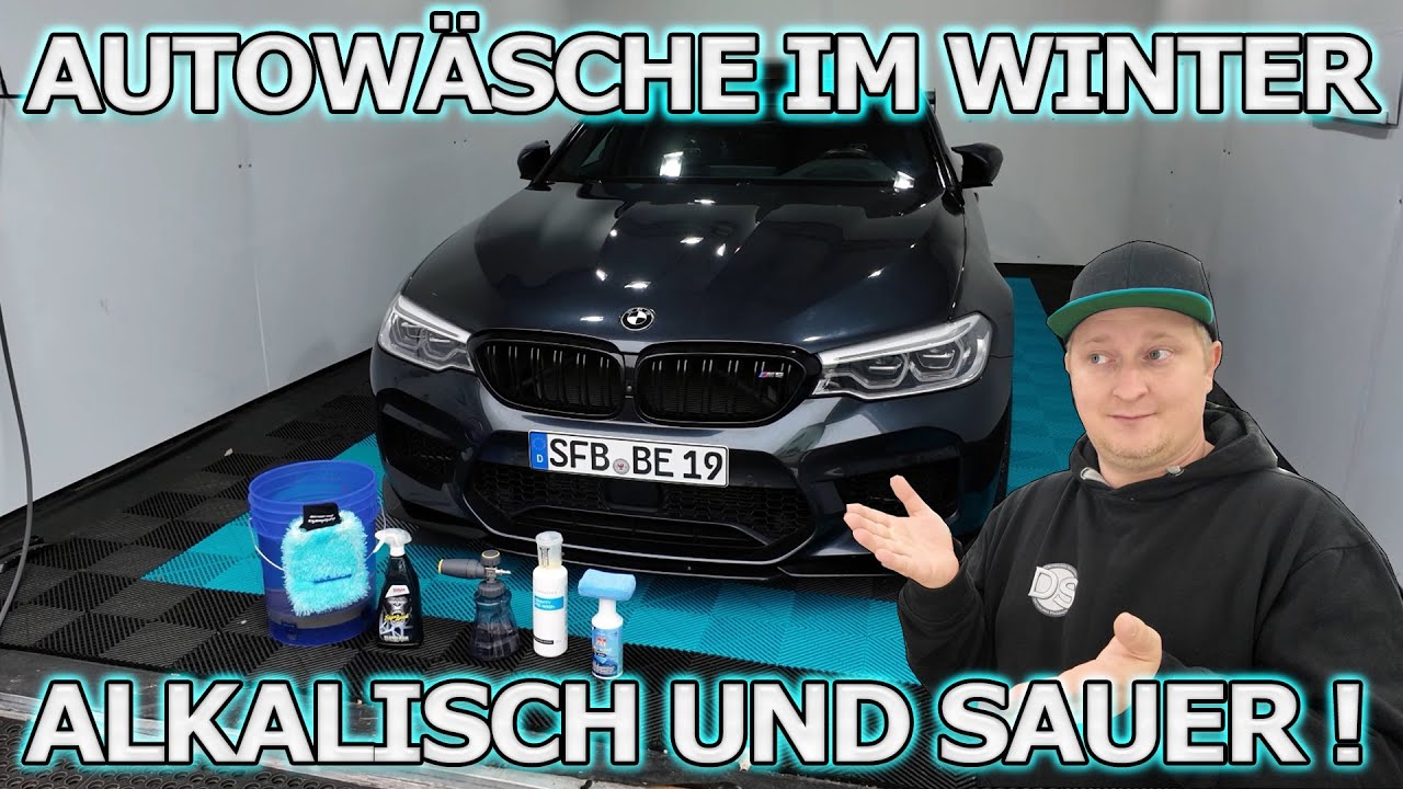 AUTO WASCHEN IM WINTER - Alkalische Vorwäsche und saure Hauptwäsche! Vorbereitung für Folierung