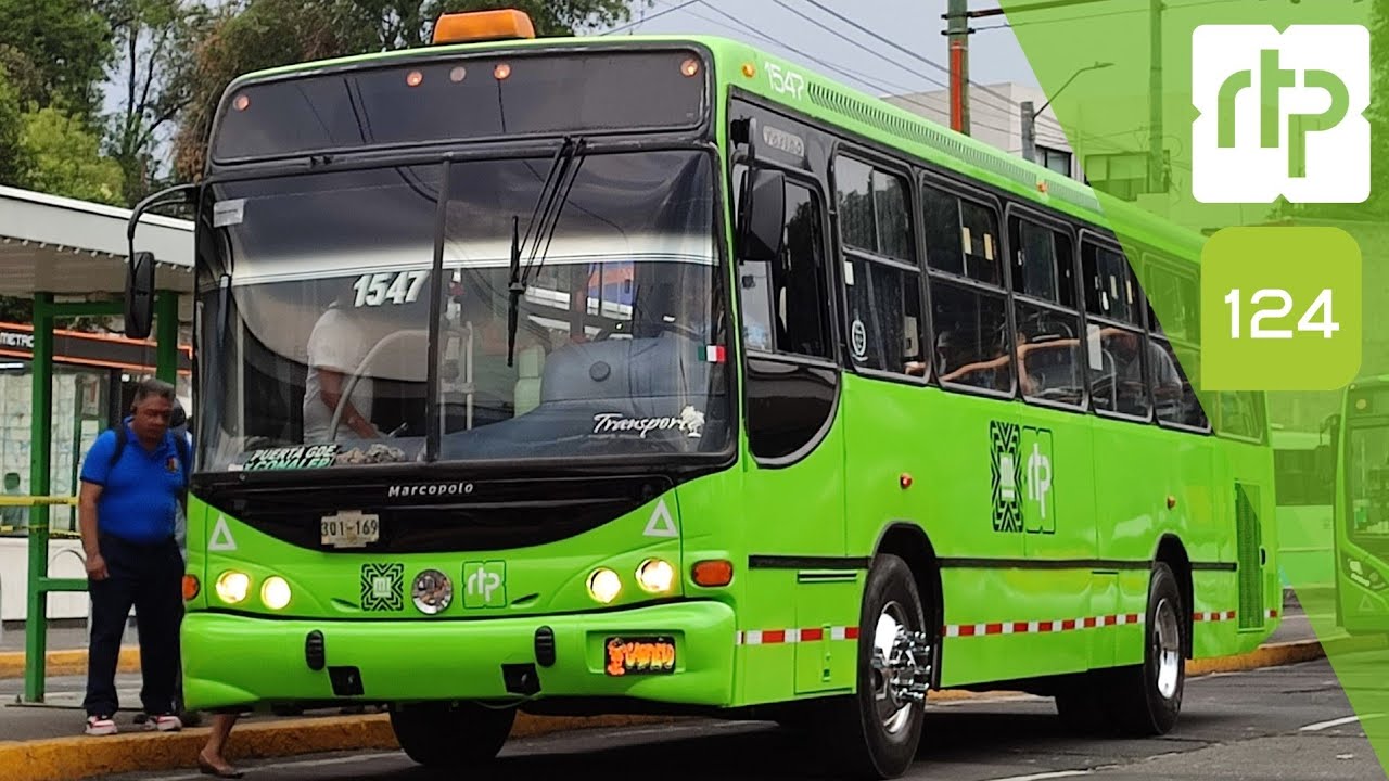 RTP CDMX - Ruta 124 - De Puerta Grande a Metro Mixcoac - RECORRIDO COMPLETO