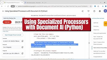 Using Specialized Processors with Document AI (Python) | GCP lab with explanation