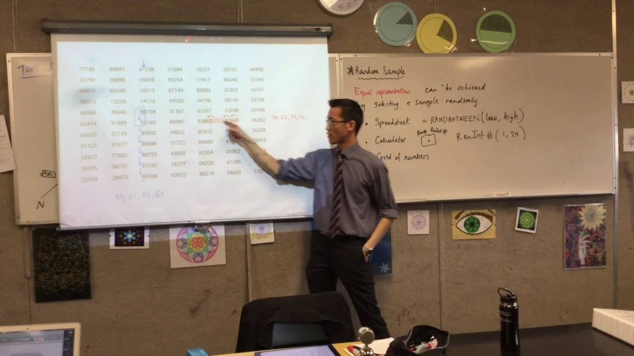 Sampling (3 of 5: Random Sampling with Calculators and Grid of Numbers ...