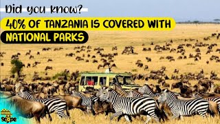 How 40% of Tanzania is covered with national parks and safaris