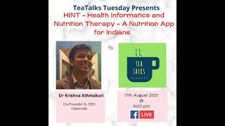 HINT - Health Informatics & Nutrition Therapy App - A Nutrition App for Indians screenshot 1