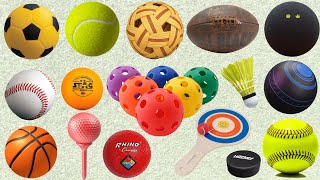 Sports Ball Vocabulary |  Types Of Sports Balls |  Different Types Of Balls | Names of Sports Balls