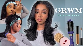Get Ready With Me! Every Day Hair &amp; Make Up with Blow Out Curls