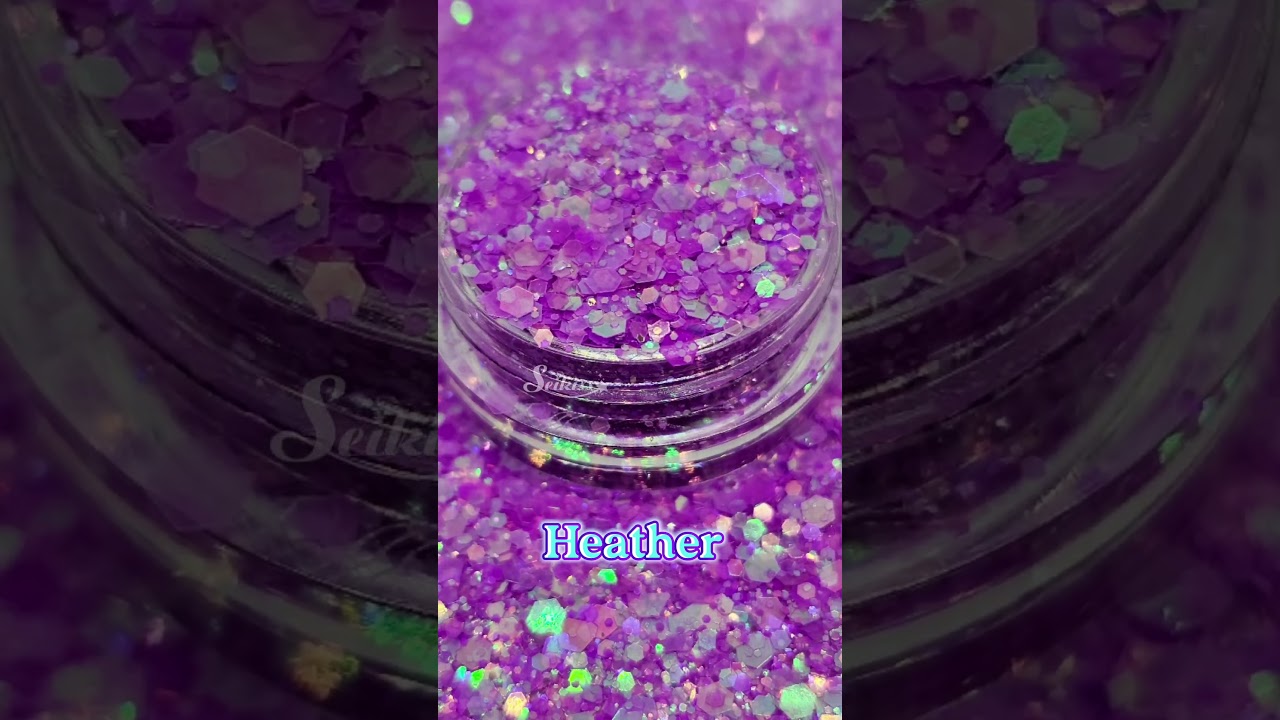 Heather Purple Iridescent Small Glitter - Purple Glitter Heather Purple Iridescent Small Glitter - Purple Glitter