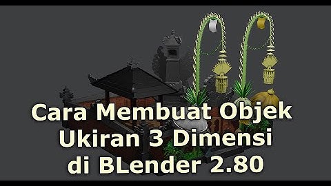 BLender 2.80 : Membuat Objek Ukiran 3 Dimensi #blender
