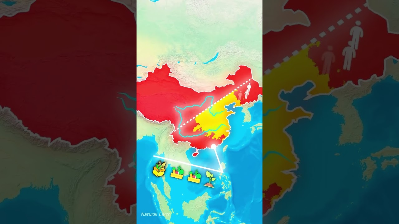 Why is china like this?๐ตโ๐ซ #maps #geography #history #map #asia #mapchart #facts #china #chinese