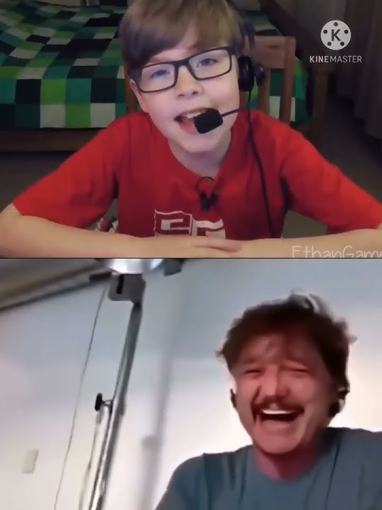 Pedro Pascal crying over Roblox Youtube
